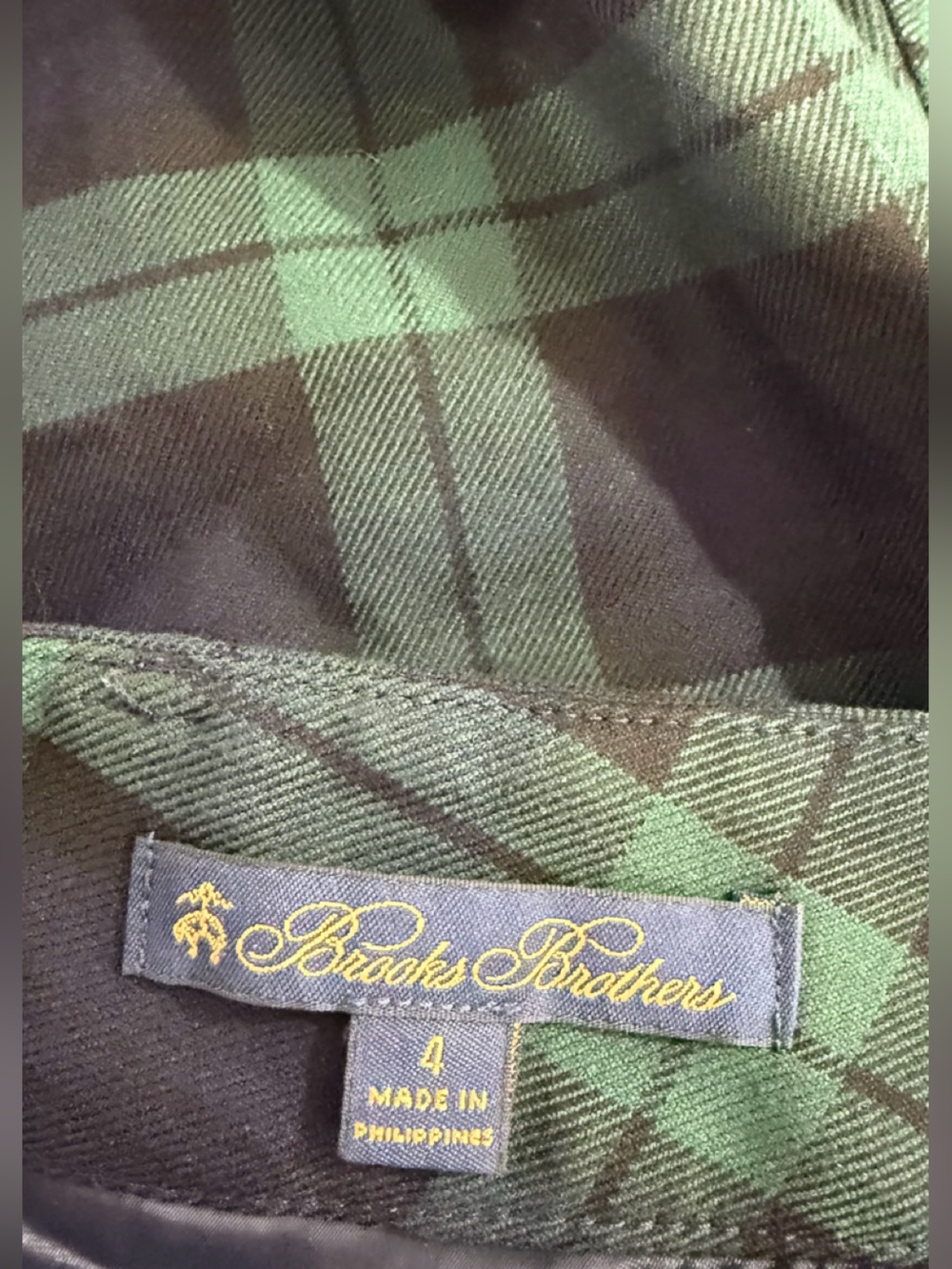 Brooks Brothers Tartan Plaid Wide Leg Trousers Pants Size 4 - Picture 11 of 13